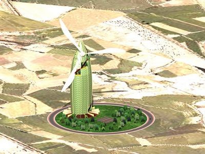 Bionic tower ii: зелёная башня на родине дон-кихота