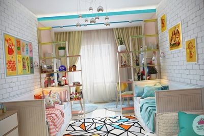 Декорирование маленького помещения – детская комната для двоих