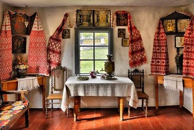 Дизайн кухни в славянском стиле: сердце дома
