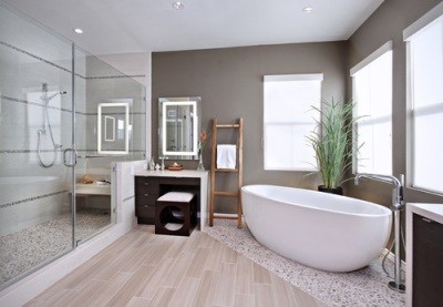 Напольная плитка в ванной комнате – фантазийный дизайн