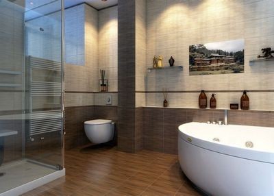 Отделка керамической плиткой ванной комнаты: удачное решение