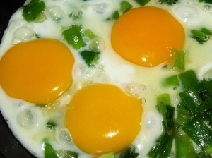 Рецепт яичницы с луком