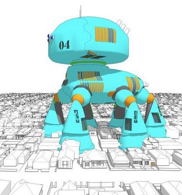 Робот-пожиратель домов отомстит людям за природу